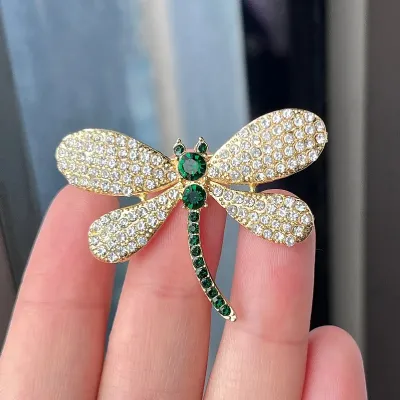 Crystal Shine Dragonfly Bug Brooch/Pin